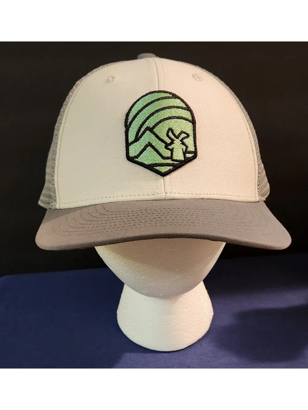 Dutch Bros Coffee Trucker Hat Snapback Limited Edition Logo Mesh Cap Gray White